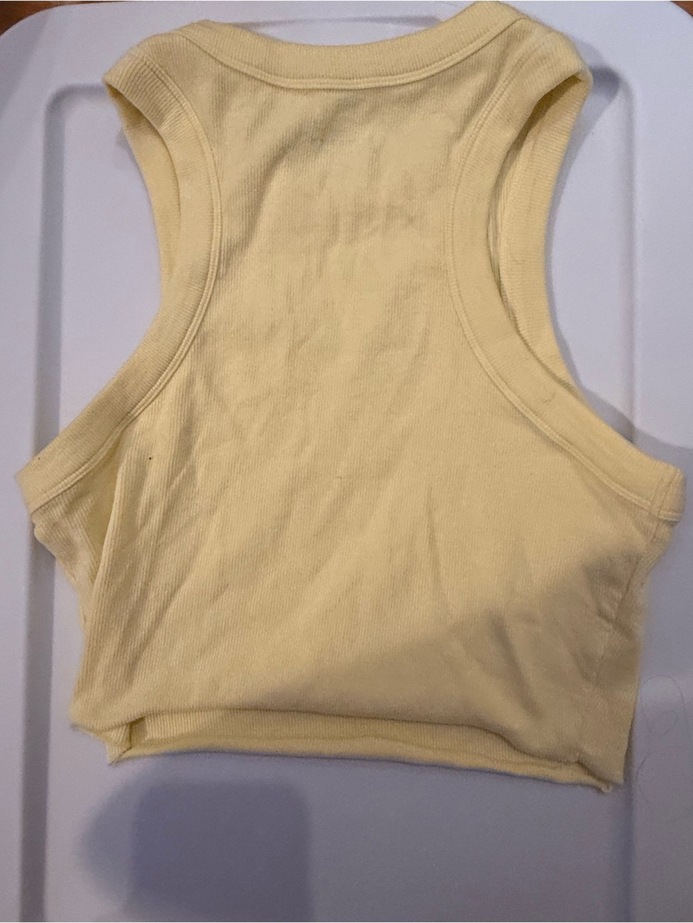 PacSun Yellow Ribbed Tank Top - Picture 2 of 2